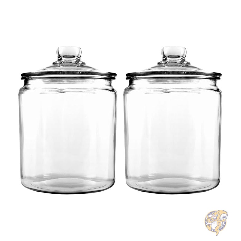 ガラス食品保存ジャー ヘリテージヒル 3L ガラスジャー 蓋付き 2個セット アンカーホッキング Anchor Hocking