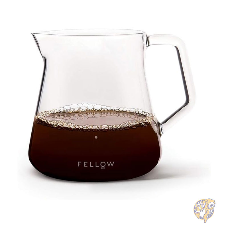 ガラスカラフェ コーヒーカラフェ Mighty 小型ガラスカラフェ 手動注ぎ口付き コーヒービーカー ティースティーパー ガラスデカンタ 16.9オンス 500ml 透明 Fellow フェロー