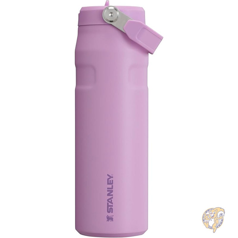 Stanley スタンレー ウォーターボトル アイスフロー フリップ ストロー 2.0ウォーターボトル 24 オンス 709ml 大きな開口部を備えた内蔵ストロー 軽量 漏れにくい 断熱ステンレススチール BPA フリー ライラック