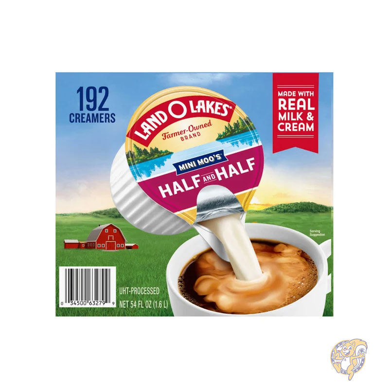 ランド・オー・レイク Land O Lake's  ミニムースハーフ＆ハーフ液体クリーマー 192個入り  個包装 小袋 小分け まとめ買い 大量 業務用