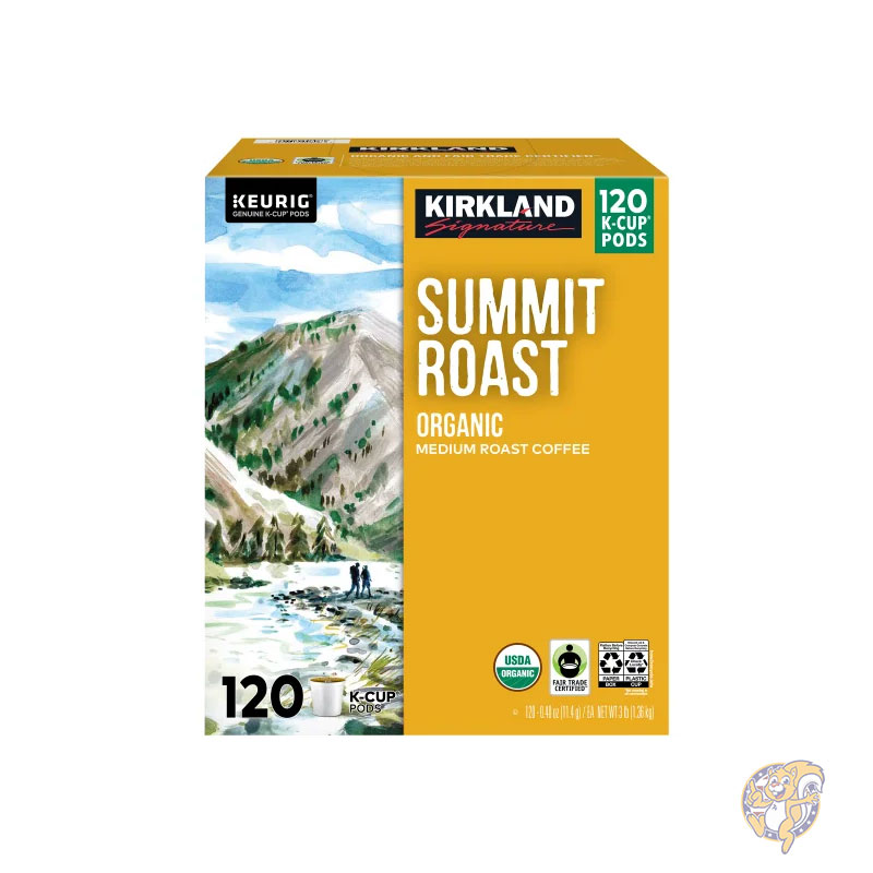 カークランド シグネチャー Kirkland Signature コーヒー オーガニック サミット ロースト K-カップ ポッド 120 個入り  個包装 小袋 小分け まとめ買い 大量 業務用