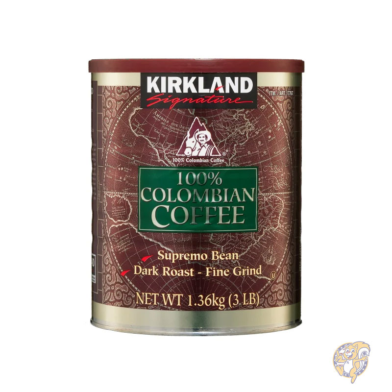 カークランドシグネチャー Kirkland Signature 100% コロンビアコーヒー ダークロースト 3 ポンド 1.36kg  大量 業務用