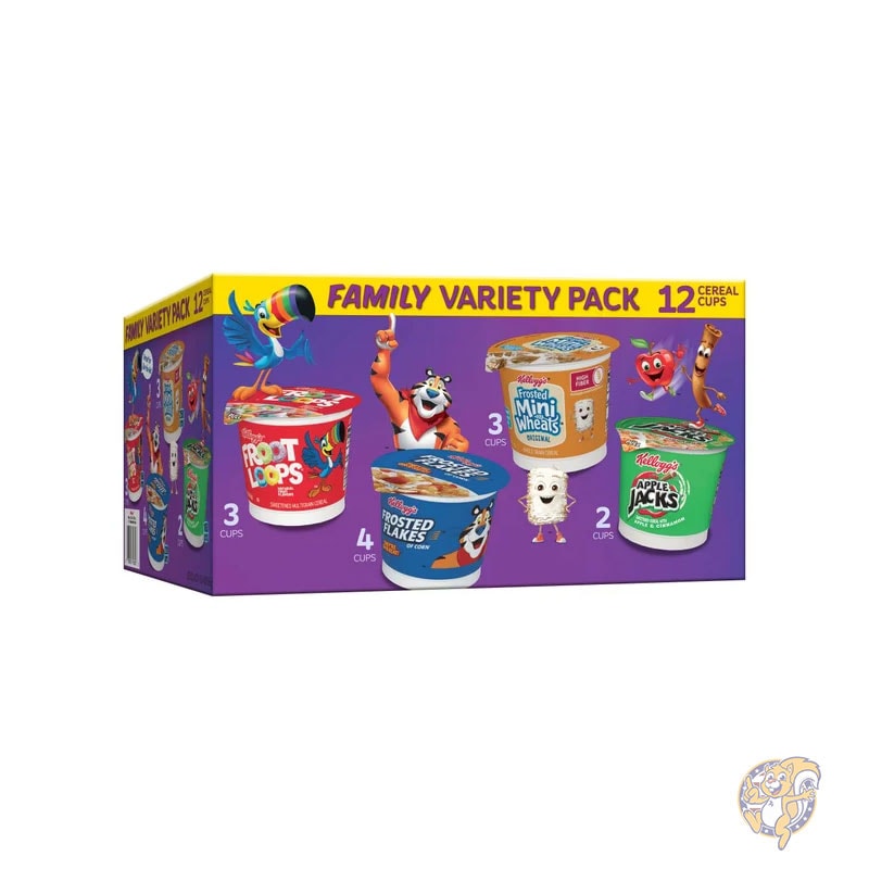 ケロッグ Kellogg's シリアルカップ ファミリーバラエティパック 12 個入り シリアル お菓子 まとめ買い 