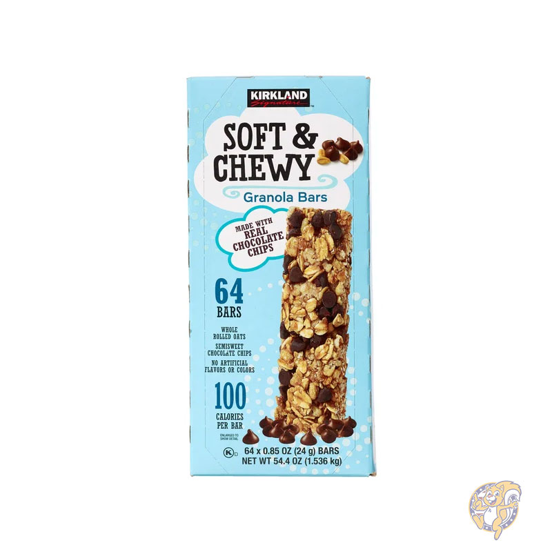 カークランドシグネチャー Kirkland Signature ソフト＆チューイーグラノーラバー 24g 64本入り お菓子 個包装  まとめ買い 大量