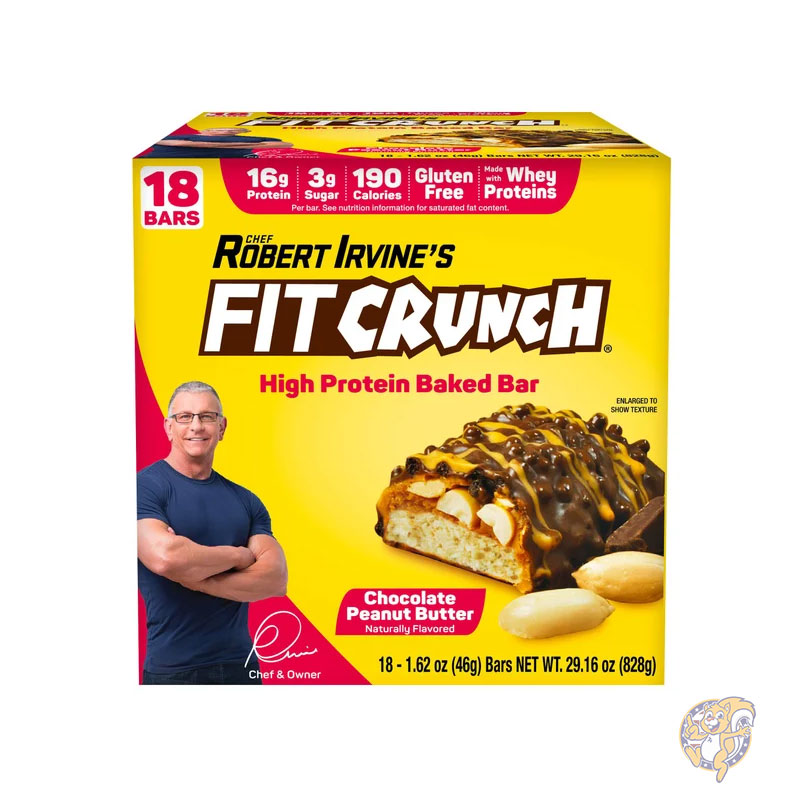 FITCRUNCH ファットクラインチ プロテインバー 16g タンパク質 チョコレート ピーナッツ バター 49g 18本入り お菓子 個包装  まとめ買い 大量