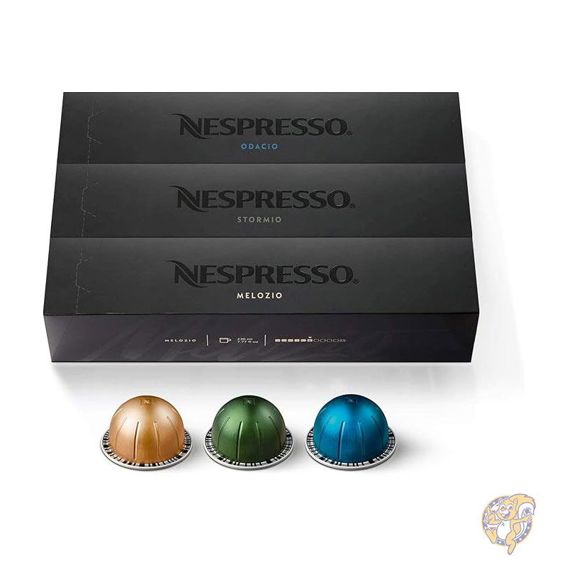 ネスプレッソ NESPRESSO カプセル ヴァーチュオ バラエティパック ミディアムロースト&ダークローストコーヒー コーヒーポッド 30個入り 7.8オンス 230ml