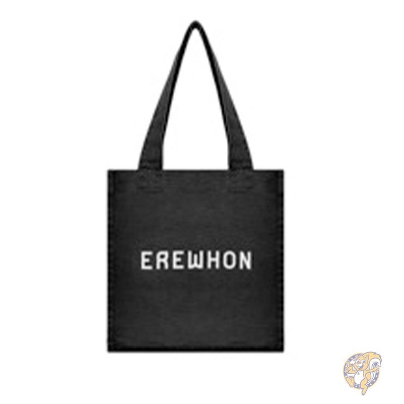 エレワン Erewhon ショッパーバッグ コットンキャンバス ブラック