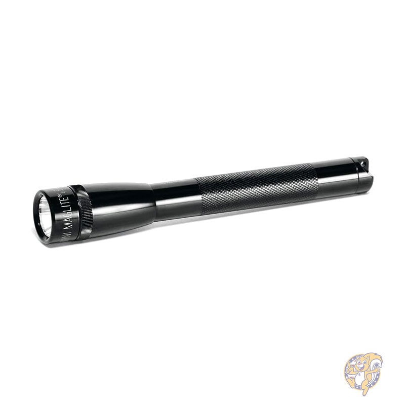 懐中電灯 Mini LED PRO 手持ち懐中電灯 超高輝度 332 ルーメン 調整可能なビーム 防水 IPX4 耐衝撃性 2つの電源モード AA プレミアムアルカリ電池 2本付属 (ホルスター パック ブラック) 防災 災害 マグライト MagLite