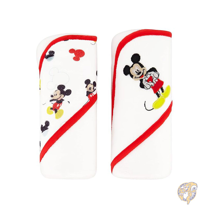 ディズニー Disney カドリー ベビーボーイ ミッキーマウス ロール/カード入り フード付きタオル 2枚パック ハッピープレイスプリント