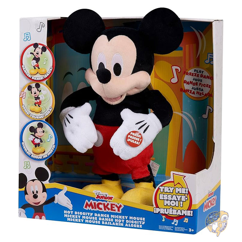 ディズニー Disney ジュニア ミッキーマウス 人形 ホットディギティ ダンス ミッキー フィーチャー ぬいぐるみ モーション サウンド ゲーム Just Play 公式ライセンス 3歳以上向け子供用おもちゃ ブラック