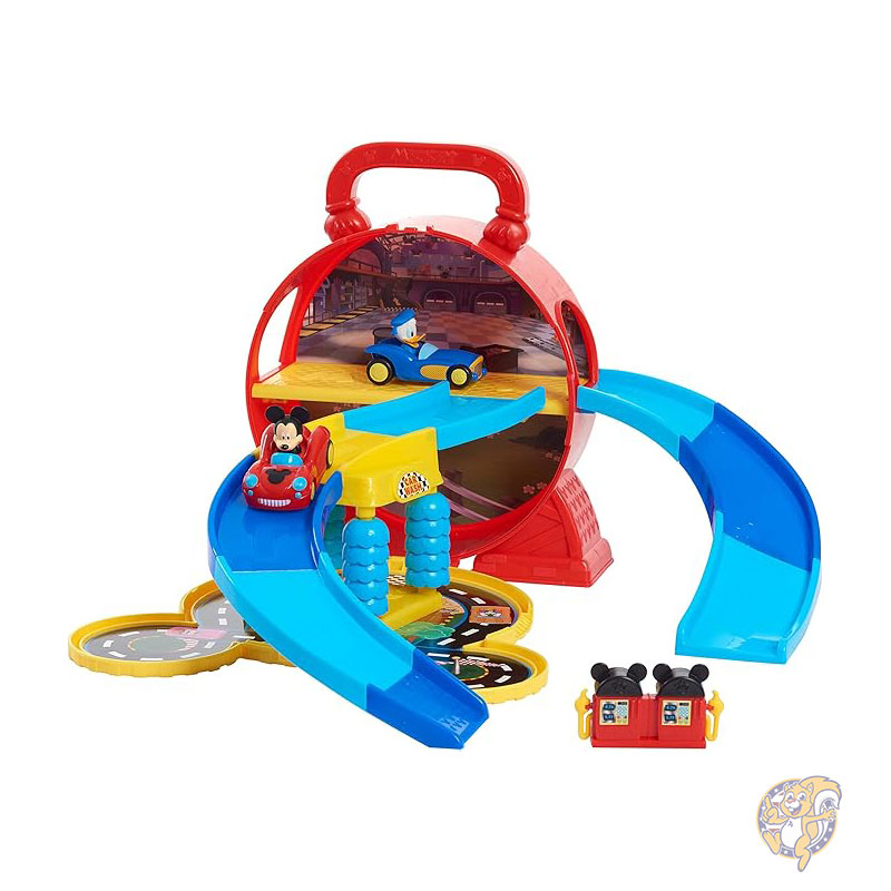 ディズニー Disney ジュニア ミッキーマウス ストウ アンド ゴー ガレージ フィギュア 乗り物プレイセット Just Play 公式ライセンス 3歳以上向け 子供用おもちゃ