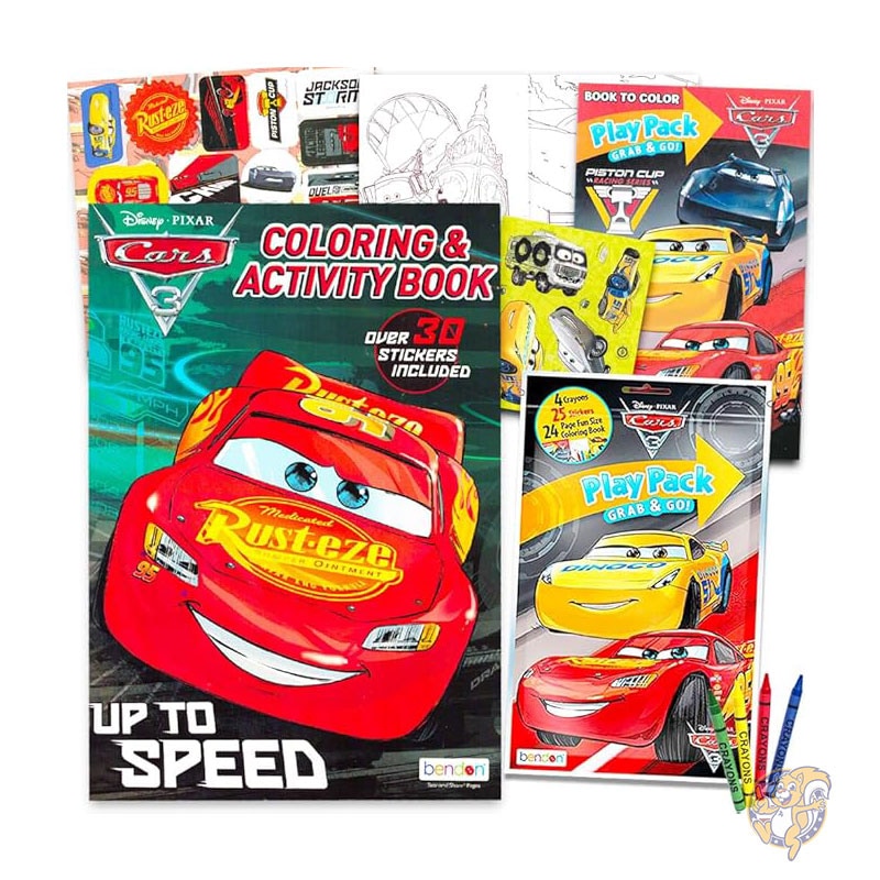 ディズニー Disney カーズ ぬり絵ブック バンドル (ライトニング マックィーンのぬり絵アクティビティ セット 塗り絵セットキッズ