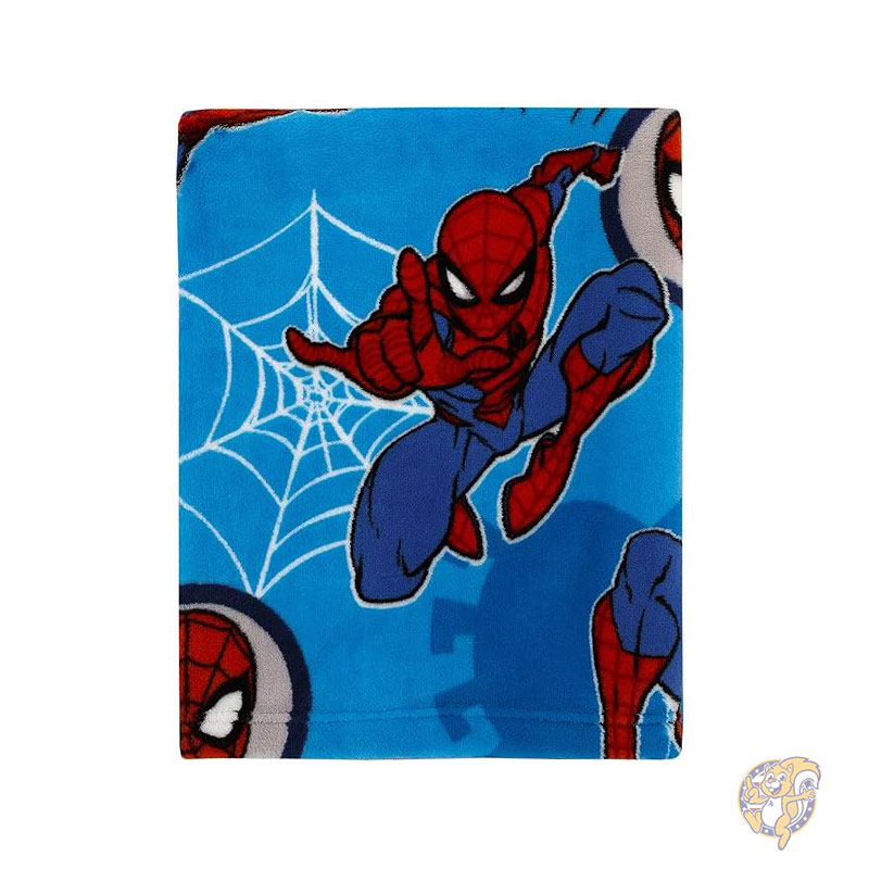 ディズニー Disney マーベル スパイダーマン 幼児用ブランケット ウォールクローラー 赤 白 青のスパイダーウェブ