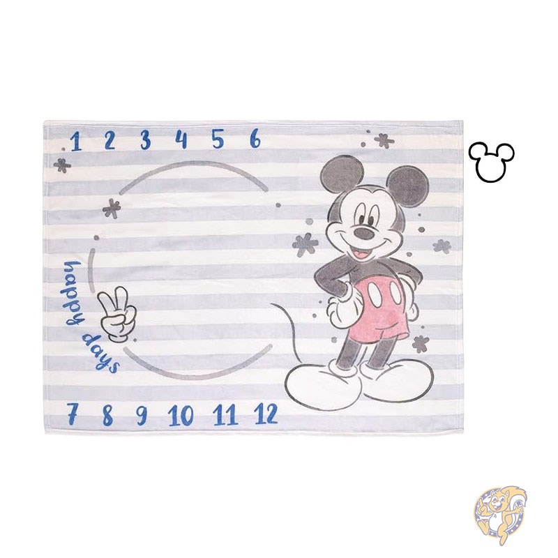 ディズニー Disney ミッキーマウス ベビーブランケット ライトブルー レッド&ホワイト スーパーソフト マイルストーン ライトブルー ホワイト レッド ネイビー