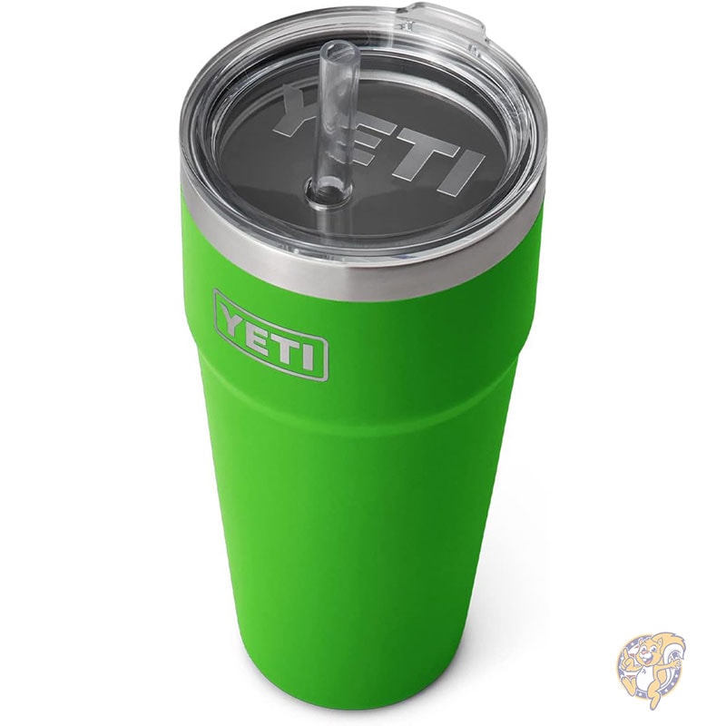 YETI イエティー ランブラー タンブラー 26オンス 770ml ストローカップ 真空断熱 ステンレススチール ストロー蓋付き キャノピーグリーン
