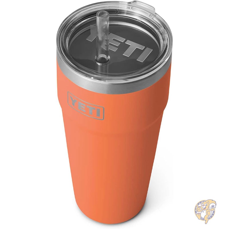 YETI イエティー ランブラー タンブラー 26オンス 770ml ストローカップ 真空断熱 ステンレススチール ストロー蓋付き ハイデザートクレイ