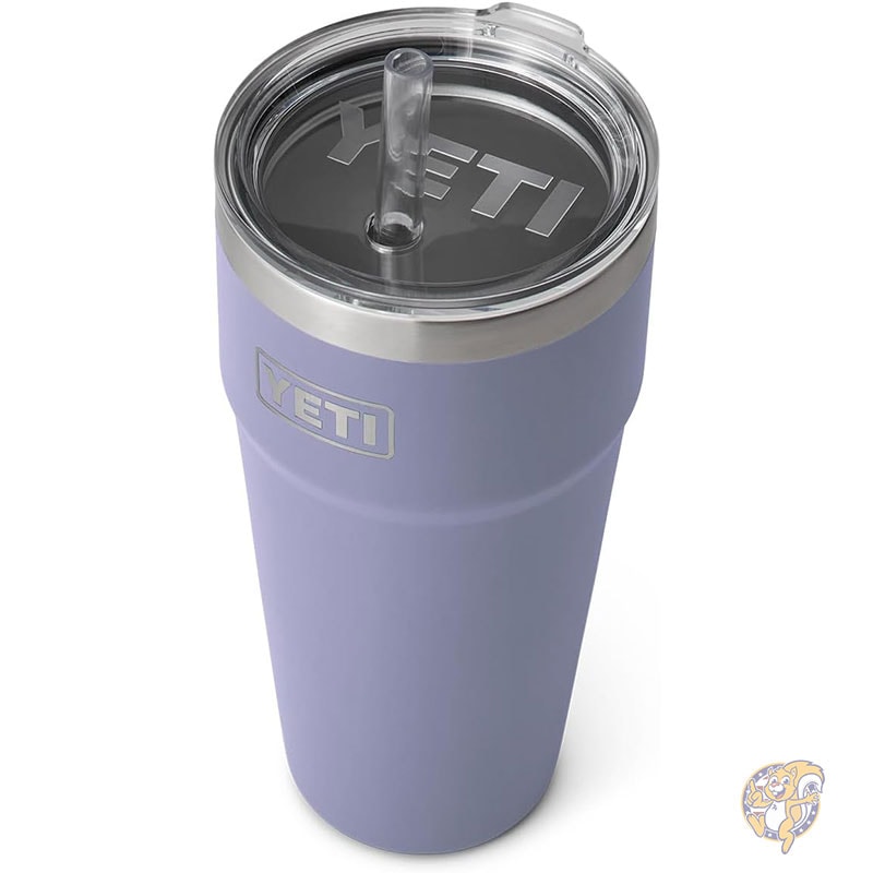 YETI イエティー ランブラー タンブラー 26オンス 770ml ストローカップ 真空断熱 ステンレススチール ストロー蓋付き コズミックライラック