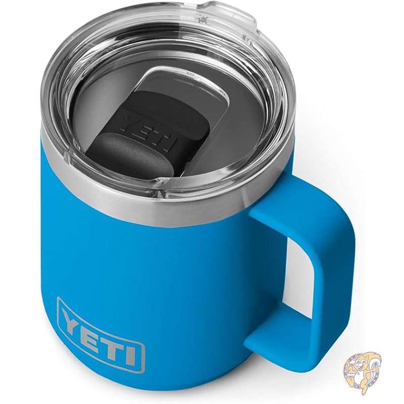 YETI イエティー ランブラー マグカップ タンブラー スタッキングマグ 10オンス 295ml 真空断熱 ステンレススチール マグスライダー蓋付き ビッグウェーブブルー