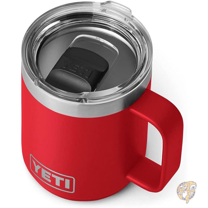 YETI イエティー ランブラー マグカップ タンブラー スタッキングマグ 10オンス 295ml 真空断熱 ステンレススチール マグスライダー蓋付き レスキューレッド