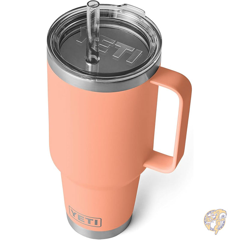 YETI イエティー ランブラー タンブラー 42オンス 1242ml ストローマグ 真空断熱 ステンレススチール ローカントリーピーチ