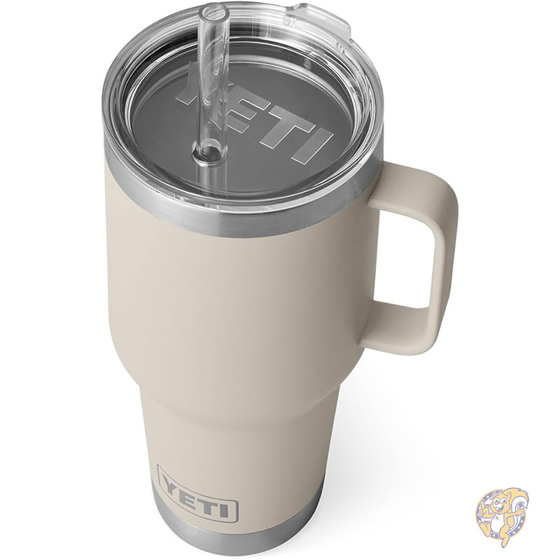 YETI イエティー ランブラー タンブラー 35オンス 1035ml ハンドルとストロー蓋付き トラベルマグ ウォータータンブラー 真空断熱カップ ハンドル付き ステンレススチール ケープトープ