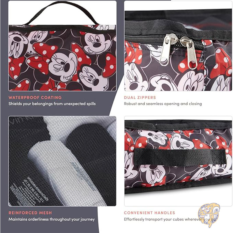 ディズニー Disney ミニー ミッキー スティッチ パッキングキューブ 5個セット パッキングオーガナイザーセット 旅行用 荷物ポーチ 小分けケース パッキングキューブ 5ピースセット
