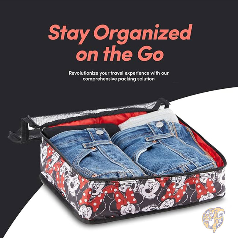 ディズニー Disney ミニー ミッキー スティッチ パッキングキューブ 5個セット パッキングオーガナイザーセット 旅行用 荷物ポーチ 小分けケース パッキングキューブ 5ピースセット