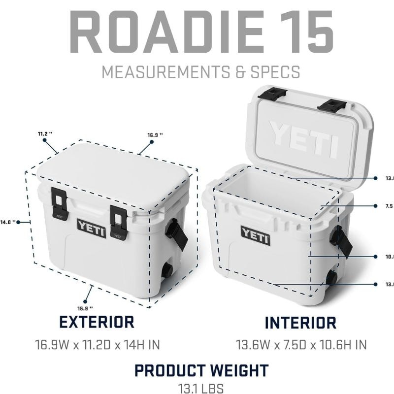 YETI Roadie 15 ハードクーラー ダブルデューティーショルダーストラップ付き、ネイビー YETI Roadie 15 YETI Roadie