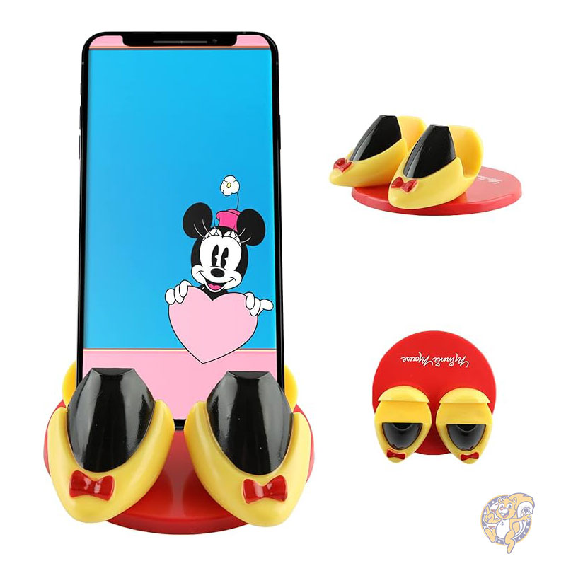 ディズニー Disney ミニーマウス 携帯電話スタンド ボーナスステッカー付き 自宅/オフィス用 携帯電話ホルダー Android/iPhone対応 ユニバーサルデスク電話スタンド スマホスタンド