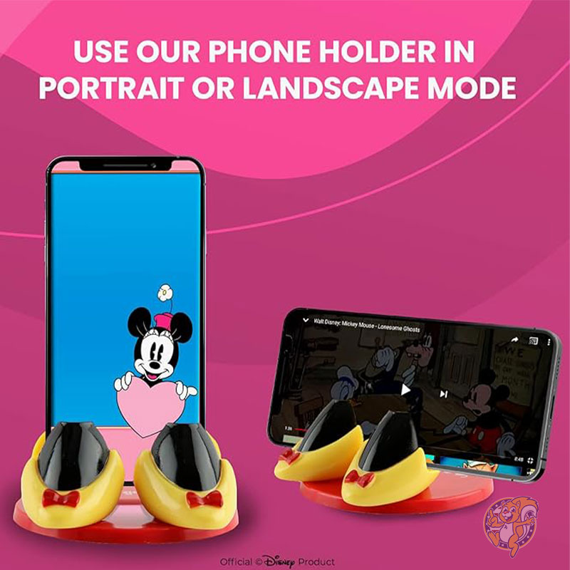 ディズニー Disney ミニーマウス 携帯電話スタンド ボーナスステッカー付き 自宅/オフィス用 携帯電話ホルダー Android/iPhone対応 ユニバーサルデスク電話スタンド スマホスタンド