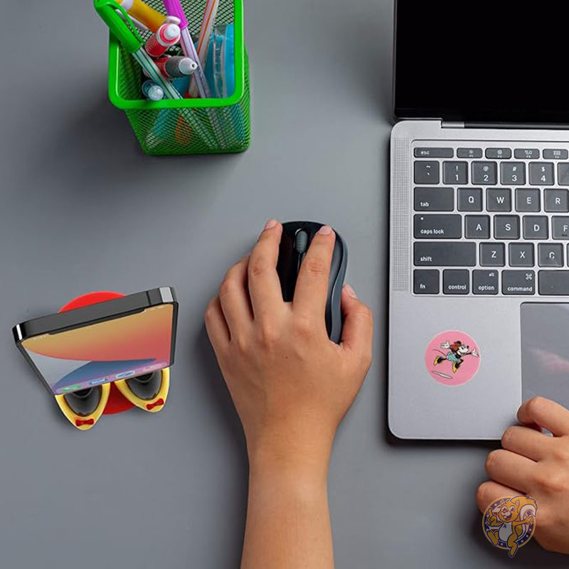 ディズニー Disney ミニーマウス 携帯電話スタンド ボーナスステッカー付き 自宅/オフィス用 携帯電話ホルダー Android/iPhone対応 ユニバーサルデスク電話スタンド スマホスタンド