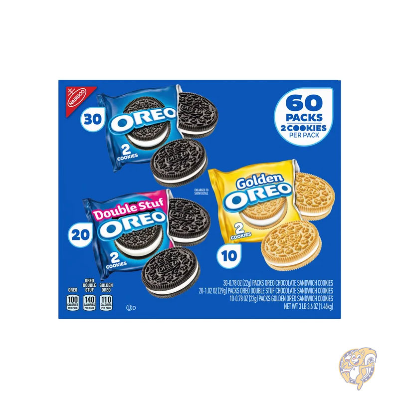 オレオ Oreo クッキー バラエティパック 60枚入り お菓子  個包装 小袋 小分け まとめ買い 大量 業務用