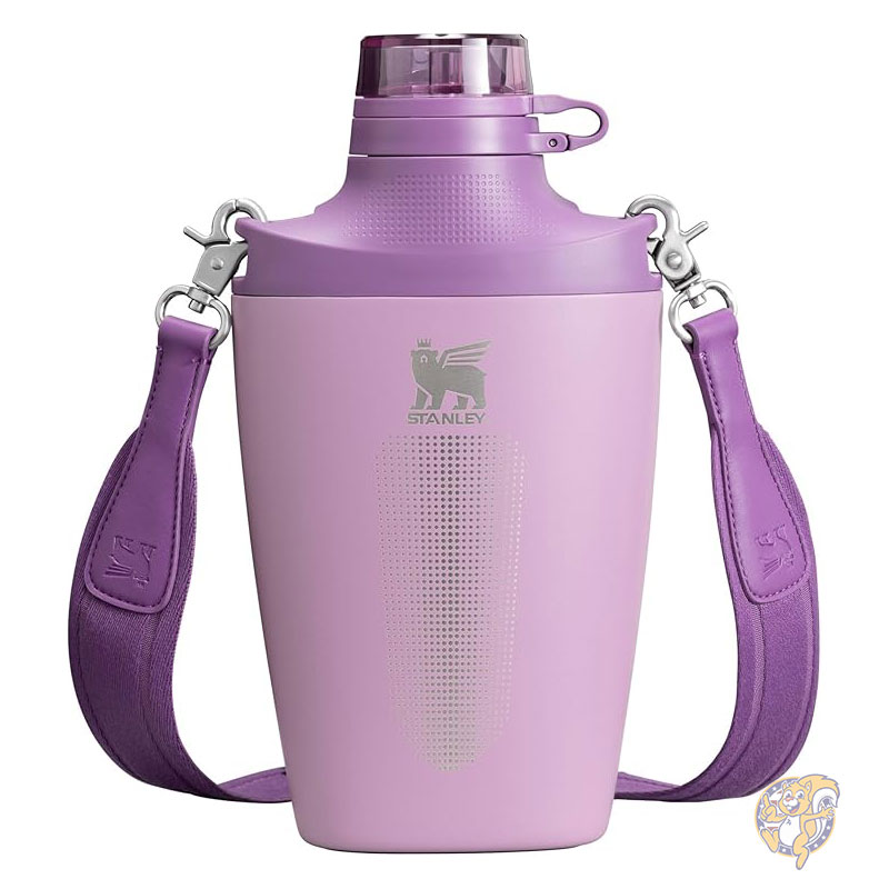 Stanley スタンレー クロス ボトル 水筒 ジャカード ストラップ付き 23オンス 680ml トラベル ボトル 取り外し可能なストロー付き漏れ防止トライタン蓋 リサイクル ステンレス スチール 二重壁真空断熱