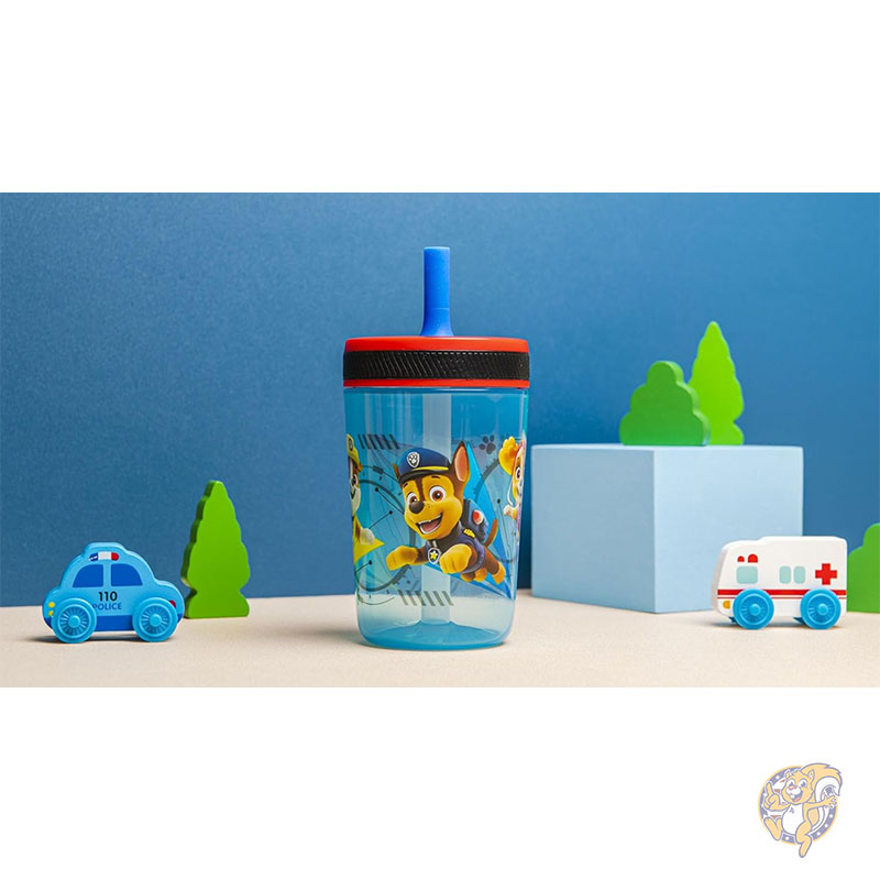 パウ・パトロール チェイス＆マーシャル 幼児用カップ 15オンス 漏れ防止 ストロー付き 443ml タンブラーセット Zak Designs ザックデザイン