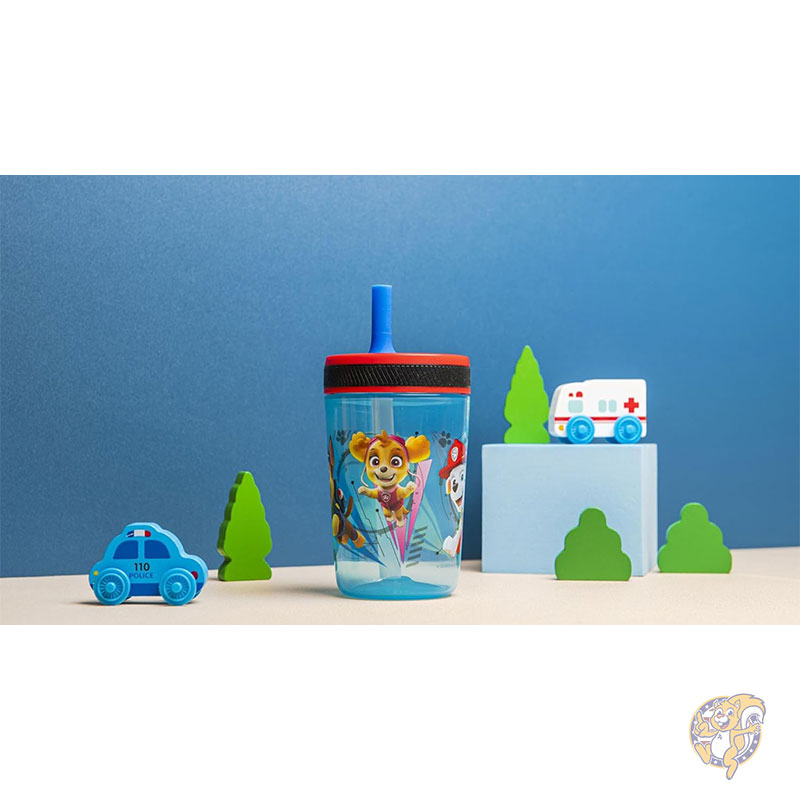 パウ・パトロール チェイス＆マーシャル 幼児用カップ 15オンス 漏れ防止 ストロー付き 443ml タンブラーセット Zak Designs ザックデザイン
