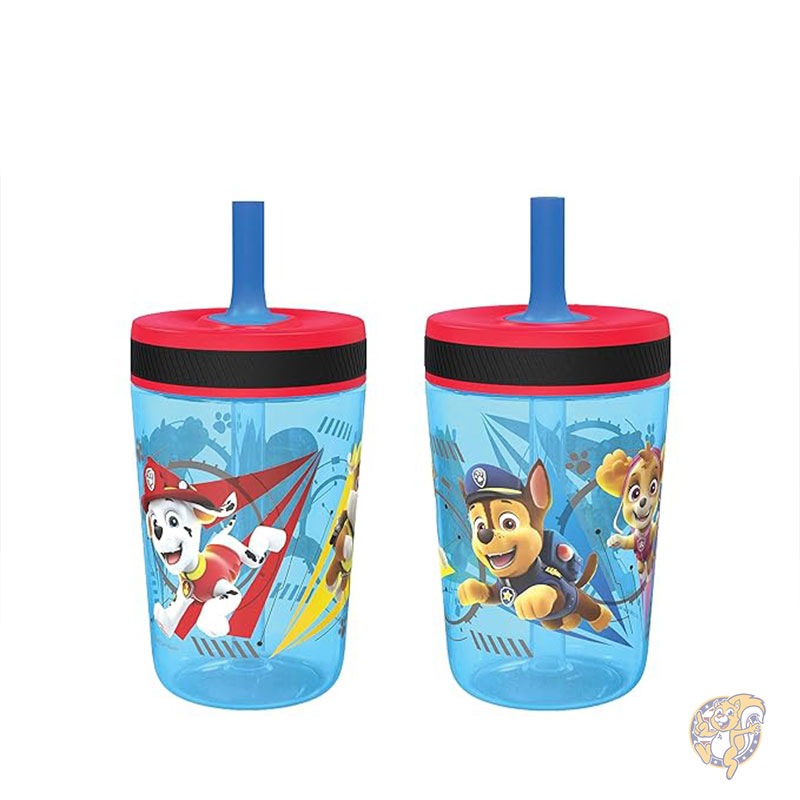 パウ・パトロール チェイス＆マーシャル 幼児用カップ 15オンス 漏れ防止 ストロー付き 443ml タンブラーセット Zak Designs ザックデザイン