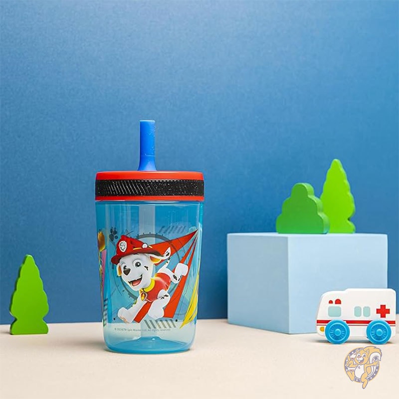 パウ・パトロール チェイス＆マーシャル 幼児用カップ 15オンス 漏れ防止 ストロー付き 443ml タンブラーセット Zak Designs ザックデザイン