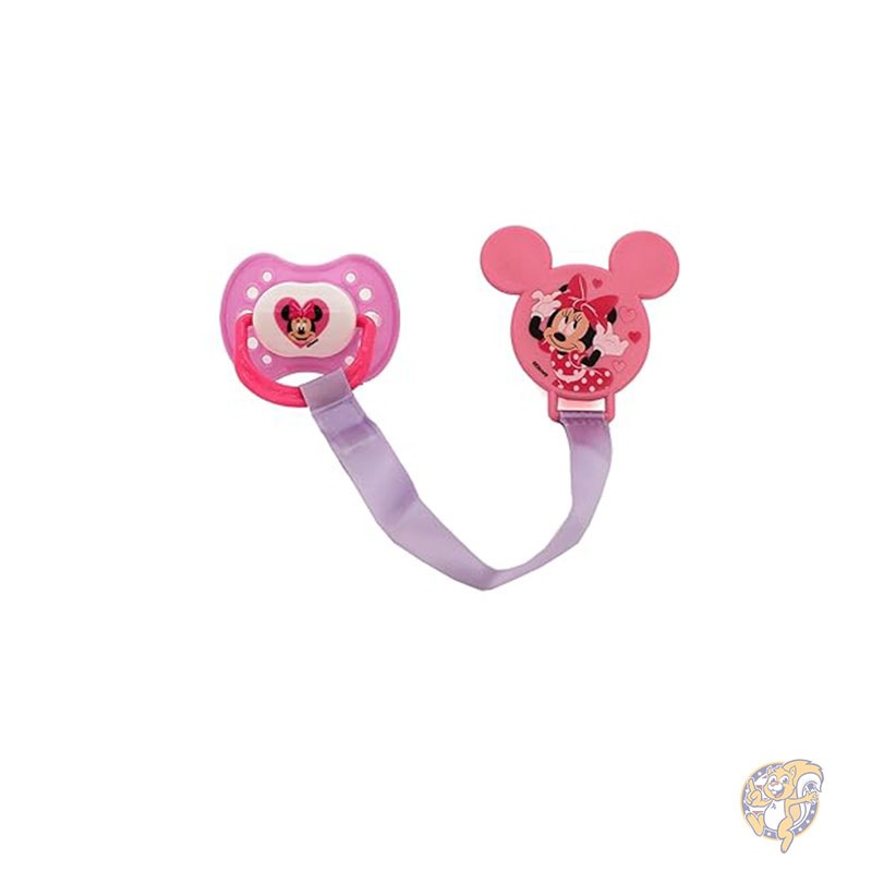 ディズニー Disney カドリー ミニーマウス おしゃぶり ベビーガールズおしゃぶり 2個 ハート付きクリップ 2個 4パック ミニプリント
