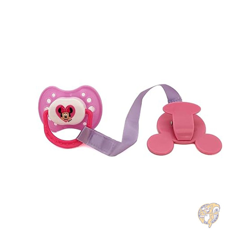 ディズニー Disney カドリー ミニーマウス おしゃぶり ベビーガールズおしゃぶり 2個 ハート付きクリップ 2個 4パック ミニプリント
