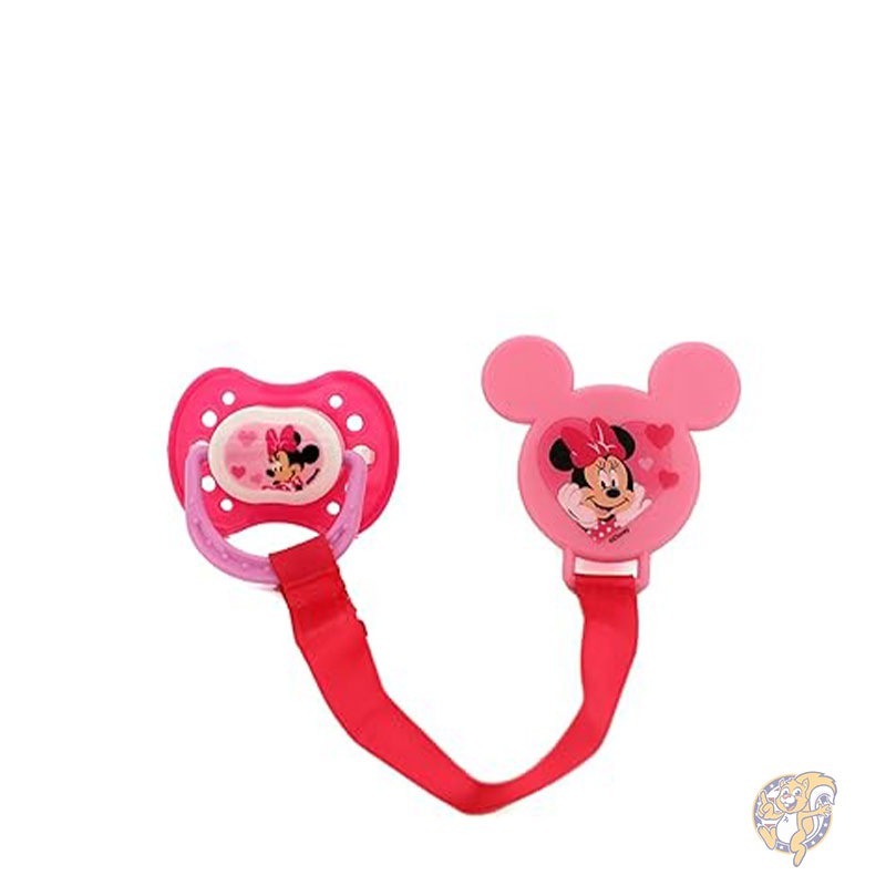 ディズニー Disney カドリー ミニーマウス おしゃぶり ベビーガールズおしゃぶり 2個 ハート付きクリップ 2個 4パック ミニプリント