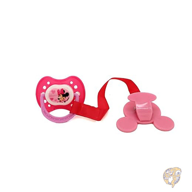 ディズニー Disney カドリー ミニーマウス おしゃぶり ベビーガールズおしゃぶり 2個 ハート付きクリップ 2個 4パック ミニプリント