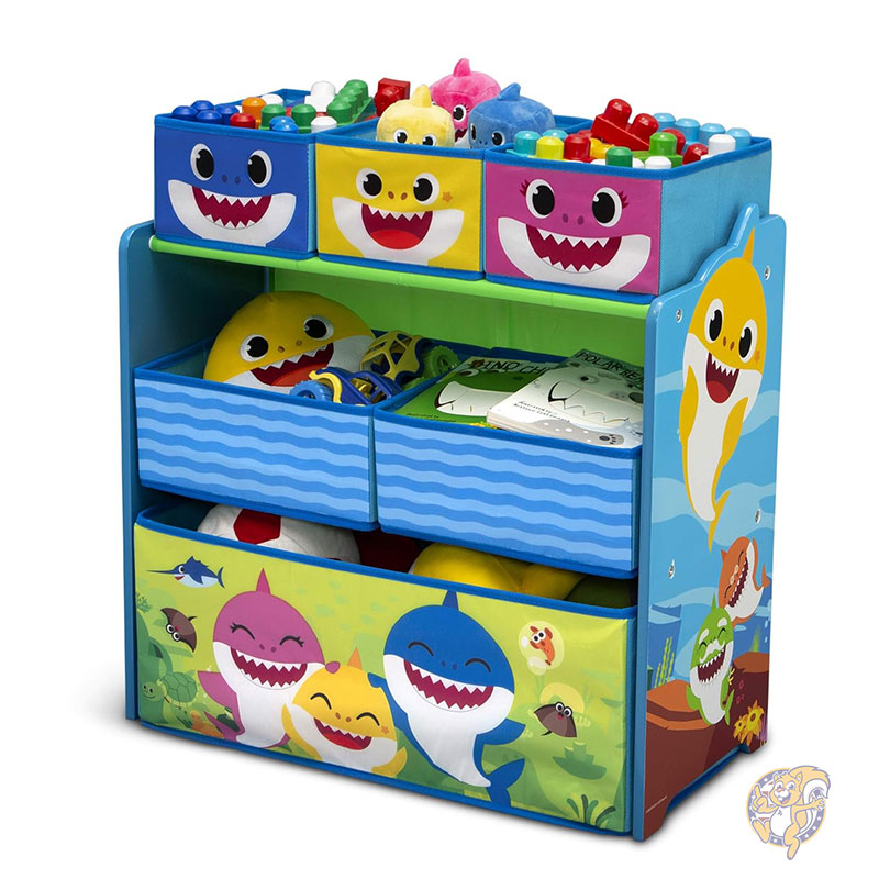 ベビーシャーク おもちゃ箱 お片づけ ベビーシャークデザイン＆ストア 6ビン おもちゃ収納オーガナイザー Delta Children デルタチルドレン