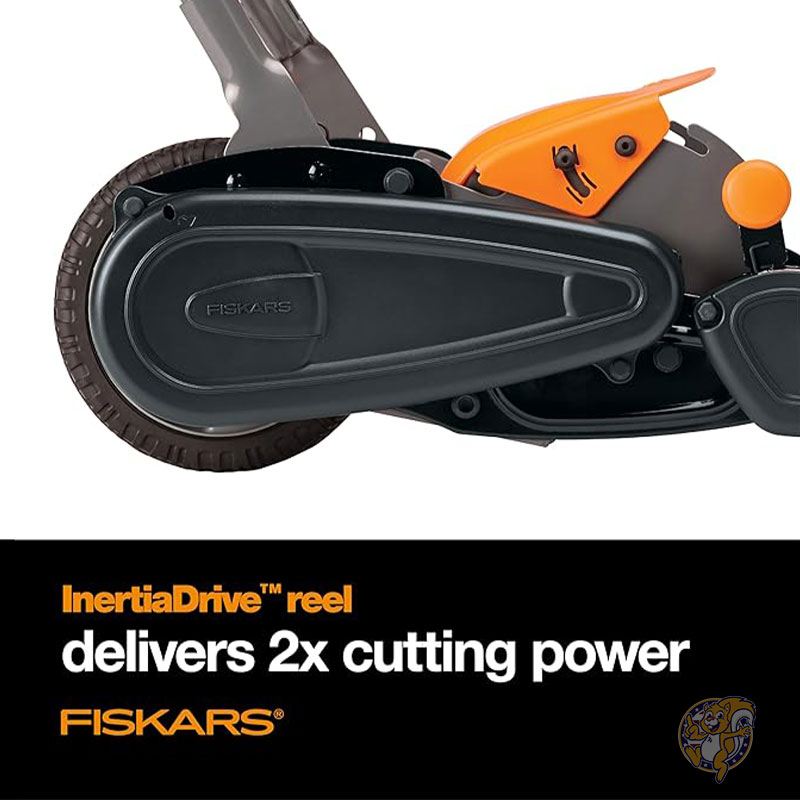 プッシュ式芝刈り機 モーターなし 18インチ 45cmカット幅 手動リール式芝刈り機 切れ味の持続するスチール刃付き芝刈り機 芝生のお手入れ Fiskars フィスカー