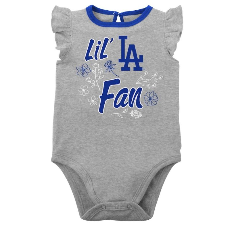 ベビー服 女の子 幼児 ロサンゼルス・ドジャース 2パック LA Los Angeles Dodgers 出産祝い 野球 メジャーリーグ ギフト