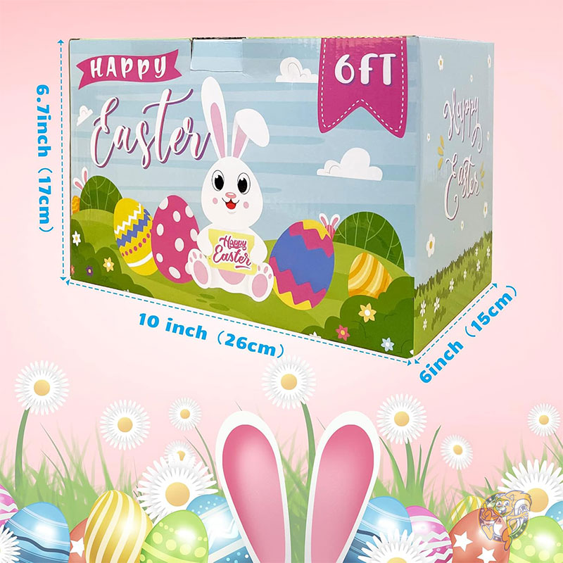 イースター バニー エッグ 6フィート 182cm イースターインフレータブル屋外装飾 イースターバニーとカラフルな卵 5つのLED内蔵 ハッピーイースター ブローアップ ヤードデコレーション ホームホリデーパーティー 屋外 芝生 庭用 GUDELAK グデラック