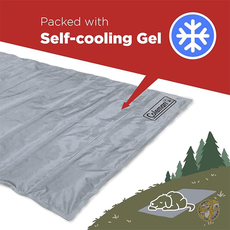 圧力活性化コンフォートクールジェルペットパッドマット ミディアム 60 x 76cm 中型ペット用 ペットを涼しく保ち、関節の痛みを軽減 コールマン Coleman