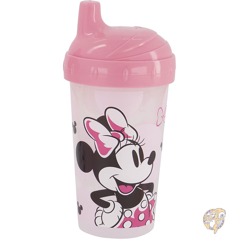 ディズニー Disney ミニーマウス シッピーカップ 2個 女の子用ディズニー幼児用シッピーカップ 10オンス 295ml ストローと蓋付き 耐久性のあるブルー漏れ防止トラベルウォーターボトル