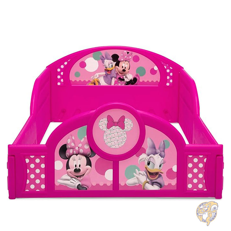ディズニー ミニーマウス キッスインテリア4点セット 幼児用ルームインアボックスセット スリープ＆プレイ 幼児用ベッド テーブル 椅子1脚 おもちゃ箱付き ピンク Delta Children デルタチルドレン
