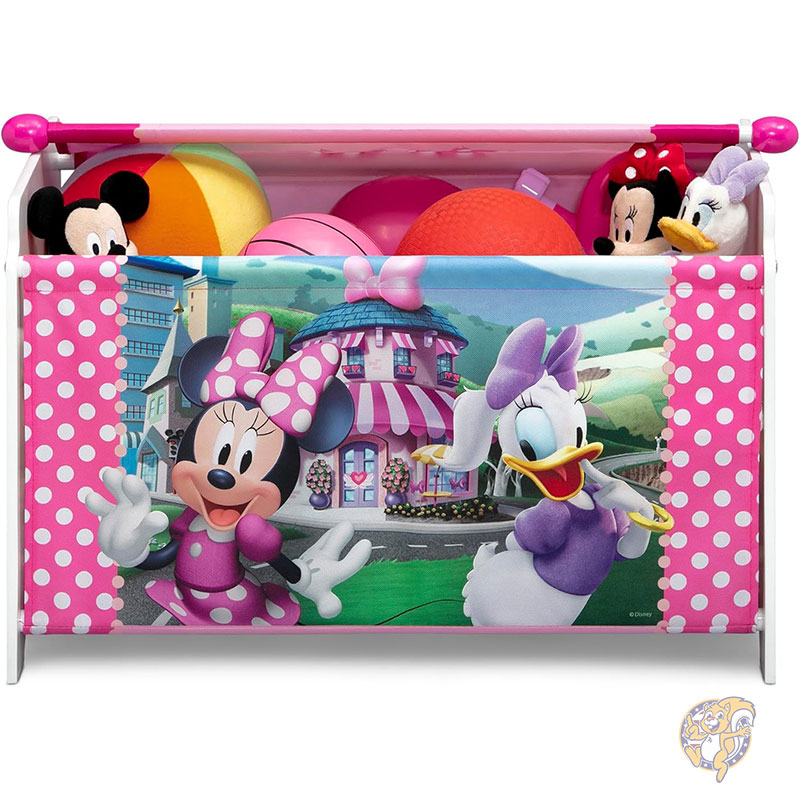 ディズニー ミニーマウス キッスインテリア4点セット 幼児用ルームインアボックスセット スリープ＆プレイ 幼児用ベッド テーブル 椅子1脚 おもちゃ箱付き ピンク Delta Children デルタチルドレン