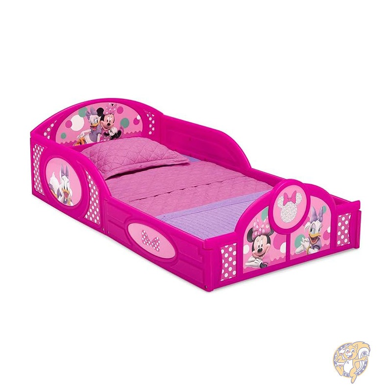 ディズニー ミニーマウス キッスインテリア4点セット 幼児用ルームインアボックスセット スリープ＆プレイ 幼児用ベッド テーブル 椅子1脚 おもちゃ箱付き ピンク Delta Children デルタチルドレン